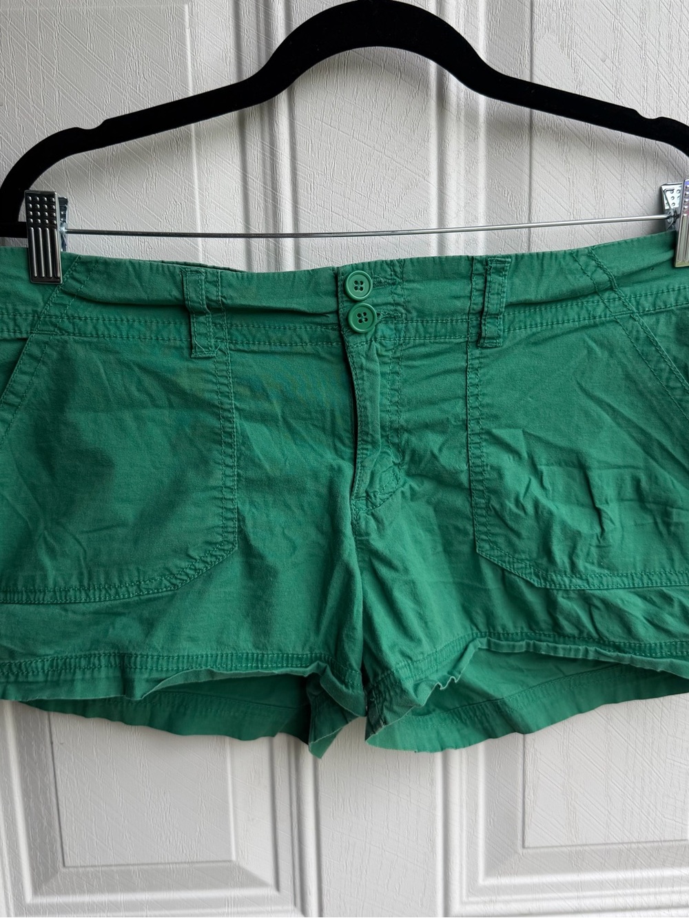 Forever 21 Y2K Bright FestivalGreen High-Waist Casual Summer Micro Shorts 30
